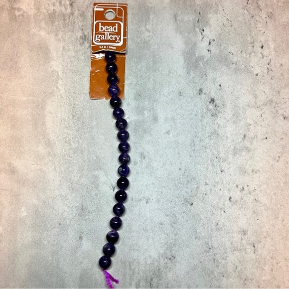 COPY - NWT Purple Amethyst Semi Precious Round Stone Beads - Picture 1 of 1